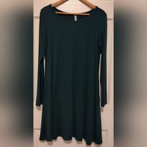 Dark Green Long Sleeve Dress